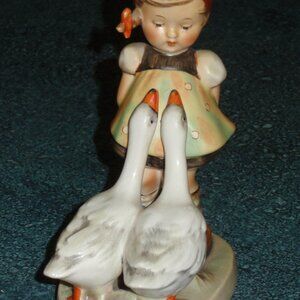 1950s "Goose Girl" Goebel Hummel Figurine #47/0 TMK2 FULL BEE - Antique Gift!